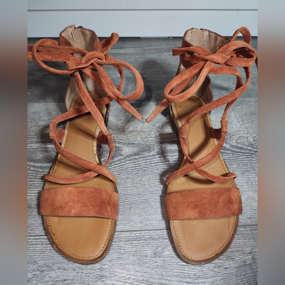 Franco Sarto Shoes - Franco Sarto Suede Lace-Up Sandals